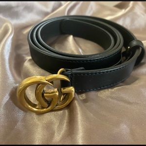 GG Marmont thin leather belt 90cm